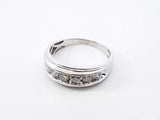0.85 Ctw Channel-set Diamond & 10k Gold Wedding Band 4.2g Size 10.75 Fw0426wxzdu