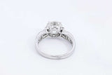 Round Center Diamond Approx. 2.25ctw Ring In 14k White Gold 3.5g Eb0424wrxzsa