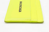 Balenciaga Neon Yellow Card Holder Wallet Eb1025rxdu