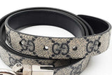 Gucci Gg Marmont Supreme Canvas Belt With Silver Tone Buckle Size 38 Eb1125lordu