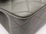 Chanel Classic Double Flap Green Quilted Caviar Leather Bag Do0625crxzde