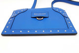 Balmain Blue Leather Studded Crossbody Bag Eb0426lxzde