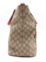 Gucci Gg Supreme Coated Canvas Embroidered Floral Tote Bag Eb0526clrsa