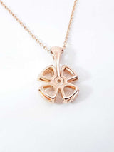 Bvlgari Fiorever Diamond & 18 Rose Gold Pendant Necklace 4.2 Grams 18 Inch Fw0726wpxdu