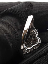 2.0 Cttw Diamond & 18k White Gold Floral Statement Ring 6 Grams Size 7 Fw00426prxdu
