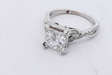 1.7ctw Princess Cut Diamond Ring 14k White Gold 3.7 Grams Size 4.5 Eb0926wxxzsa