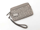 Coach Madison Needlepoint Op Art Double Zip Wristlet Fw0926lzdu