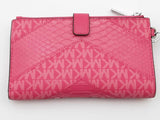 Michael Kors Fulton Phone Case Zip Around Pink Wallet Aa0726lrsa