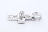 1.56cttw Princess Cut Diamond Cross Pendant 14k White Gold 9.7 Grams Eb0526cxzde