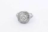 1.48ctw Diamond Ring In 10k White Gold 4.4 Grams Size 7 Eb1025oprdu