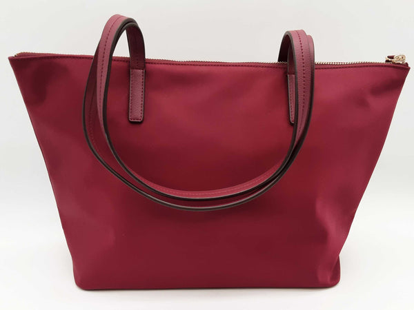 Kate Spade New York Hayden Purple Maroon Nylon Zip Tote Do0325rde