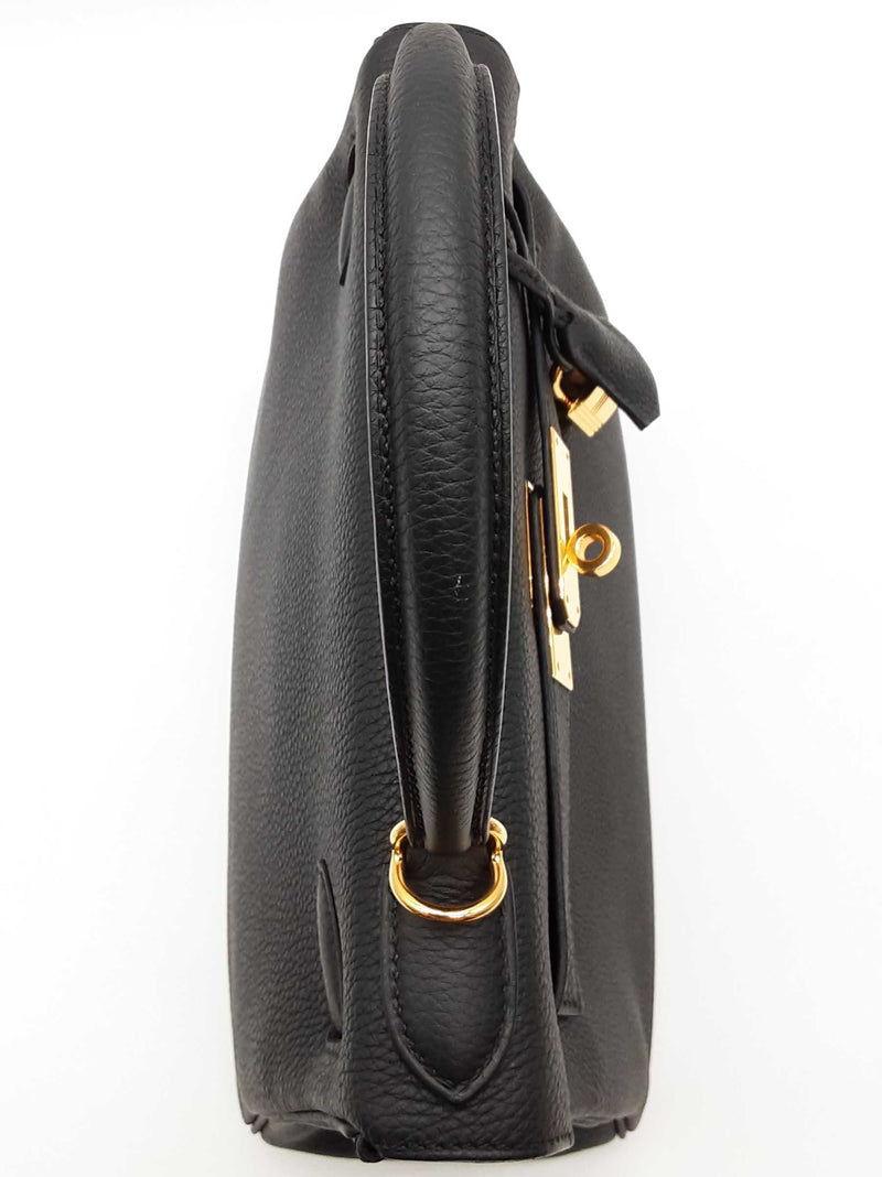 Hermes Kelly 28 Noir Black Togo Gold Hardware Shoulder Bag Do0925lexzxde