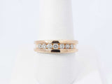 0.50 Cttw Diamond & 10k Yellow Gold Wedding Band 5.1 Grams Size 8.25 Fw0426pozdu