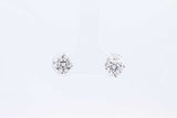 Approx. 1.44ctw Lab Grown Diamond Stud Earrings 14k White Gold 1.1g Eb0924occsa