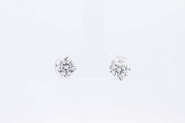 Approx. 1.44ctw Lab Grown Diamond Stud Earrings 14k White Gold 1.1g Eb0924occsa