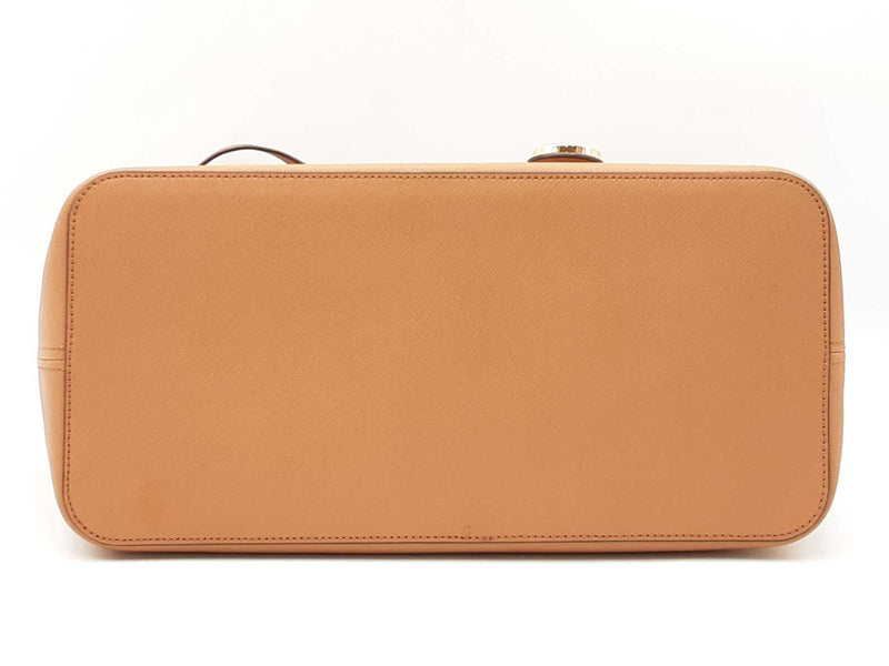 Michael Kors Jet Set Travel Tote In Brown Saffiano Leather Fw1125lrdu