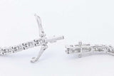 3.65ctw Lab Grown Diamond Tennis Bracelet Sterling Silver 6.9g 7.25in Eb325wixsa