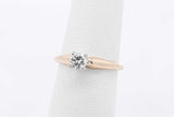 0.2ctw Diamond Solitaire Ring In 14k Yellow Gold 2.1 Grams Size 5 Eb0226lrxsa