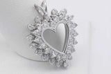 0.9cttw Diamond Heart Pendant In 14k White Gold 4.5 Grams Eb0925orxsa