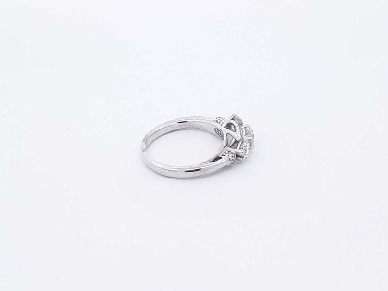 0.94 Cttw Diamond & 14k White Gold Ring With Cert 3.3 Grams Size 5 Fw0625rxzdu
