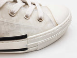 Christian Dior B23 High Top White & Transparent Oblique Sneakers Size 7.5 Fw0526lrzdu