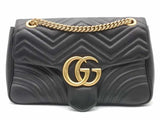 Gucci Marmont Black Shoulder Bag Aa0626pzxsa