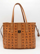 Mcm Cognac Visestos Reversible Liz Shopper Tote Bag Eb0626wxzsa