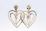 14k Yellow Gold Heart Shaped Earrings 4.3 Grams Eb1124lcrsa