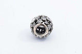 Pandora Sterling Silver Sparkling Round Openwork Bead Charm 2.5 Grams Eb0924rdu