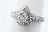 0.6cttw Diamond Ring In 14k White Gold 3.6 Grams Size 4.75 Eb0626prxdu