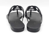 Hermès Egerie Chaine D'ancre Sandals In Black Tpu Rubber Size 7.5 Fw1026oxzdu