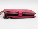Michael Kors Fulton Phone Case Zip Around Pink Wallet Aa0726lrsa