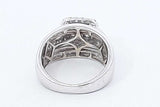 0.83ctw Diamond Ring In 10k White Gold 5.5 Grams Size 5.5 Eb1225olxdu