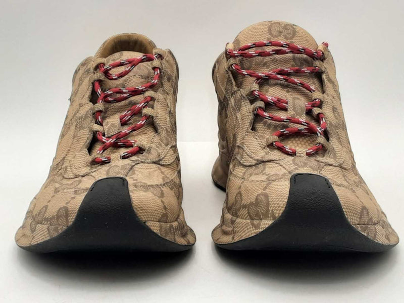 Gucci Run Beige Ebony Mongram Shoes Size 11 Aa1125lrzsa