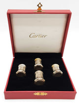 Cartier 0.925 Sterling Silver Mini Salt And Pepper Shakers Do0525lrxde