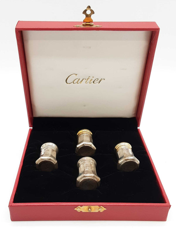 Cartier 0.925 Sterling Silver Mini Salt And Pepper Shakers Do0525lrxde