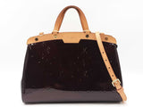 Louis Vuitton Brea Mm Handbag In Monogram-embossed Burgundy Vernis Fw0526pzxdu