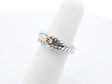 David Yurman Cable Loop Ring In Sterling Silver & 18k Yellow Gold 6.6 Grams Size 5.5 Fw0726lzxdu