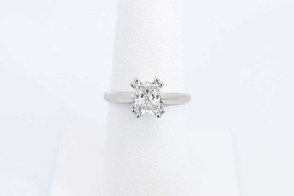 Magic Glo Diamond Solitaire Ring In 14k White Gold 3.8g Size 6.75 Eb0724oxzdu