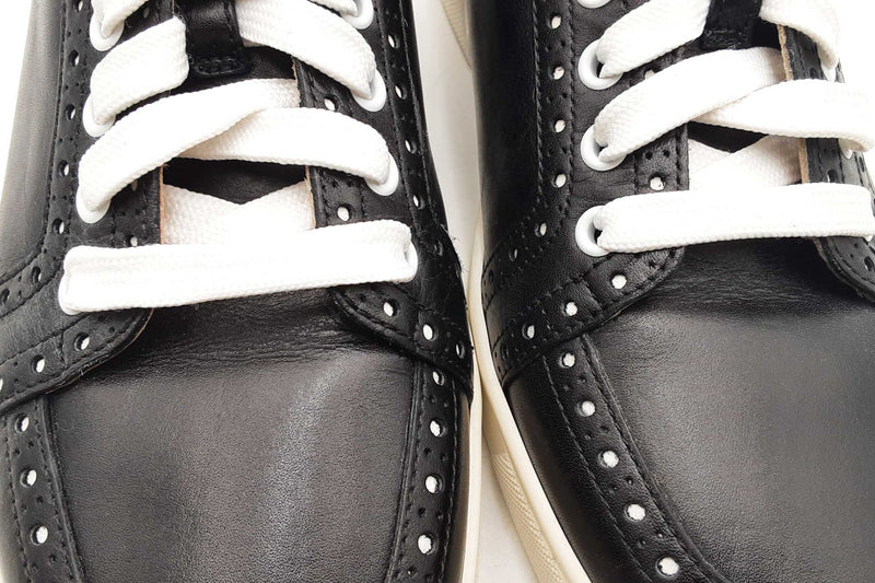 Christian Louboutin Junior Louis Black Leather Sneakers Size 41 Eb0925lorsa