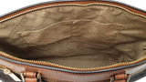 Michael Kors Travel Large North South Tote Bag In Brown Signature Coated Canvas Fw0726pxdu