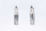 1.12ctw Lab Grown Diamond Hoop Earrings In Sterling Silver 5.6 Grams Eb0325lowdu