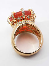 2.15 Cttw Diamond & 10k Gold & Cabochon Crown Ring 21.1 Gram Sz 11 Fw1025llirdu