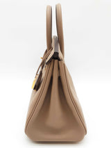 Hermes Birkin 25cm Gris Asphalte Gray Swift Gold Hardware Handbag Dolirxzde