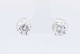 2.0cttw Lab Grown Diamond Stud Screwback Earrings 14k White Gold 1.1g Eb326wcrsa