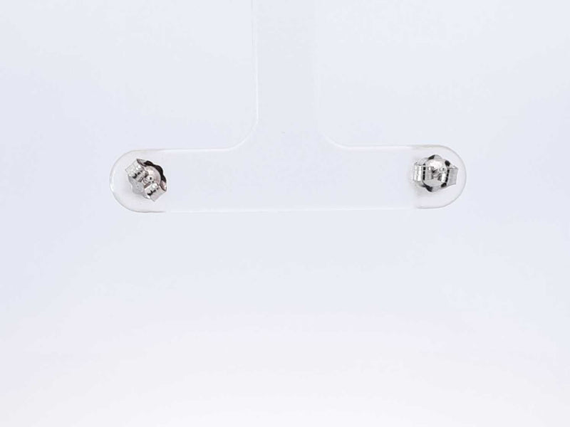 1.0 Ctw Diamond & 14k White Gold Solitaire Stud Earrings 0.7 Grams Fw0225crzdu