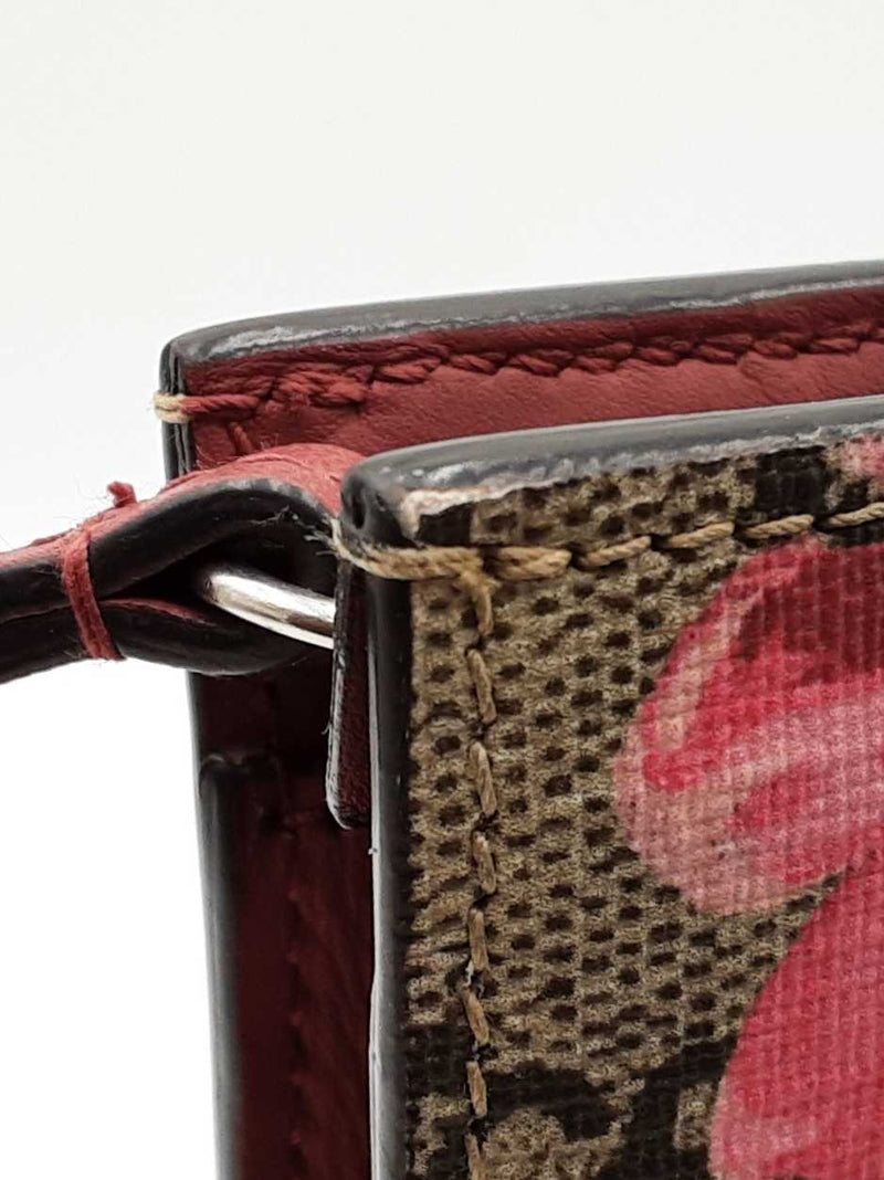 Gucci Blooms Cosmetic Pouch In Gg Supreme & Dry Rose Coated Canvas Fw1125orzdu