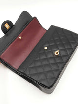 Chanel Jumbo Double Flap Bag In Black Quilted Caviar Leather Fw0725prxzdu