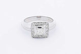0.25ctw Princess Cut Diamond Ring In 14k White Gold 3.6 Grams Size 5 Eb0526orxdu