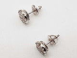 0.74 Cttw Diamonds 14k White Gold 2.0g Screw Back Stud Earrings Do0525lixde